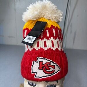47 Brand NFL Kansas City Chiefs Torch Red Knit Cuffed Pom Beanie NWT, Warm